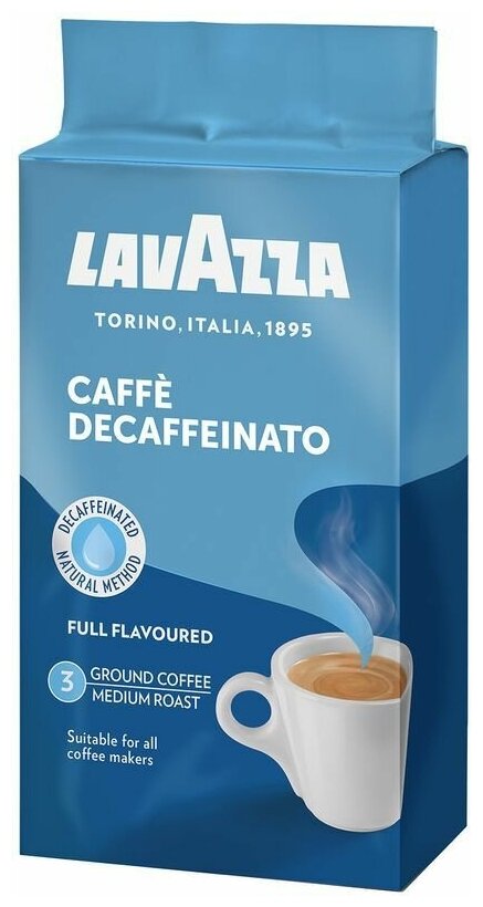 Кофе молотый Lavazza Caffe Decaffeinato (без кофеина) в/у, 6x250г - фотография № 11