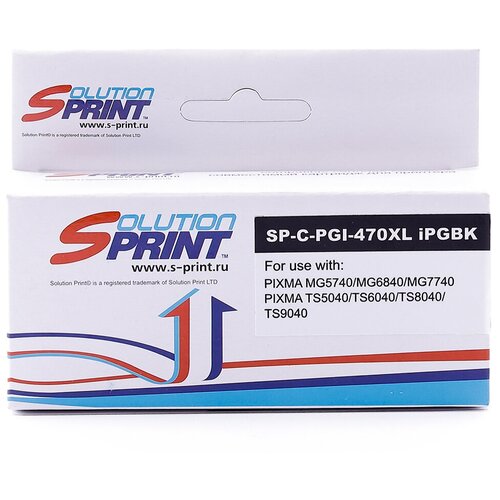 Картридж для струйных принтеров Solution Print SP-C-PGI-470XL, IPGBK ( MG5740/MG6840/MG7740 ) / Для принтера краска картридж solution print sp b 325bk 4000 стр черный