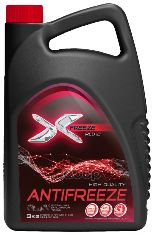 Антифриз X-Freeze Red G11 Готовый -40 Красный 3 Кг 430206095 X-FREEZE арт. 430206095