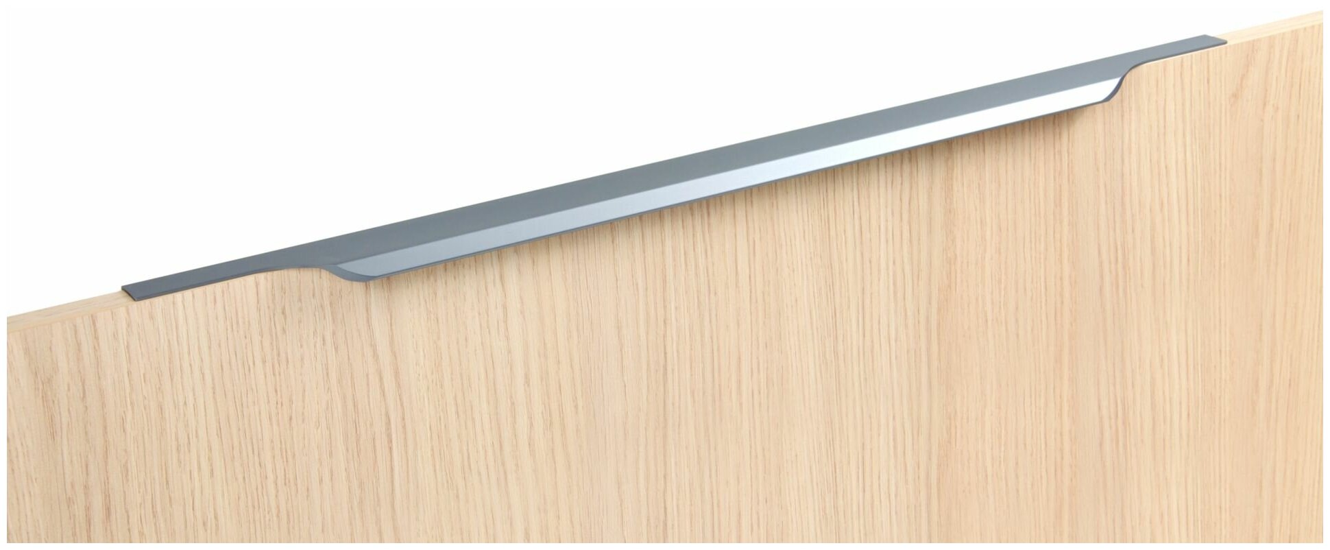 Мебельная ручка торцевая TERA, длина - 597 мм, установочный размер - 512 мм, цвет - Серый, RT111GR - фотография № 1