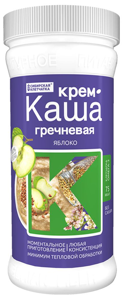 Сибирская клетчатка Крем каша гречневая с яблоком, 400 гр (Сибирская клетчатка, ) - фото №1