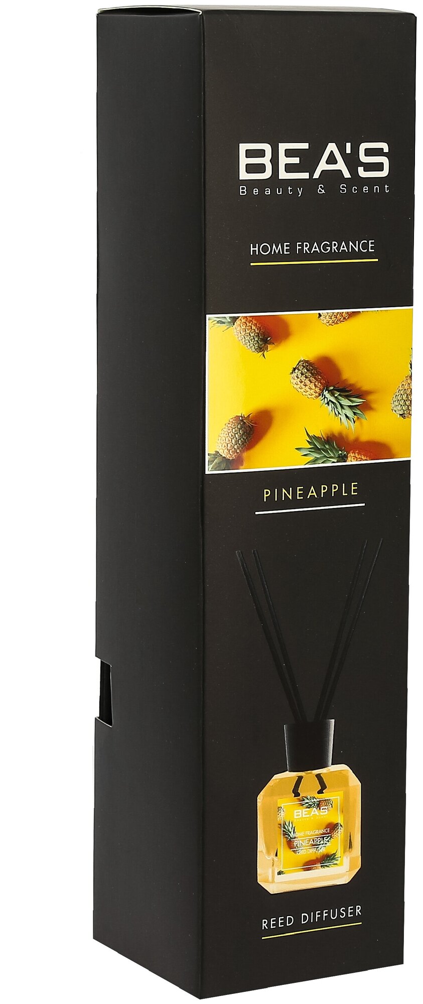 Ароматический диффузор Pineapple Ананас освежитель для дома парфюм с палочками 120 мл