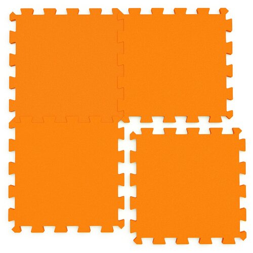 Коврик-пазл мягкий напольный складной Бирюзовый 4 элемента 88х88 см