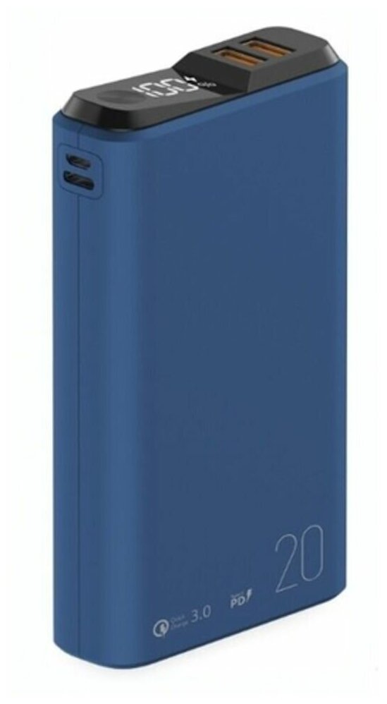 Внешний аккумулятор OLMIO QS-20, 20000mAh, deep-blue - фото №1