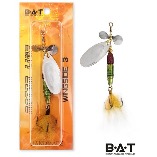 фото Блесна для рыбалки вертушка bat hm wingside 1 size: 45mm, 4.9g