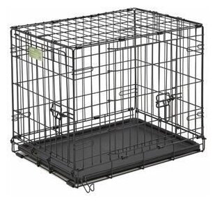Клетка MidWest iCrate для собак 76х48х53h см, 2 двери, черная - фотография № 7