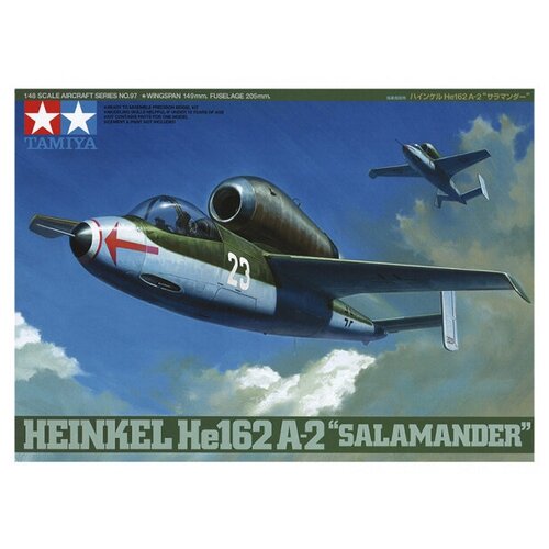 TAMIYA Немецкий реактивный истребитель Heinkel He 162 А-2 Salamander (1:48), Модель для сборки моделист немецкий реактивный истребитель хейнкель хе 162 пн207221 1 72