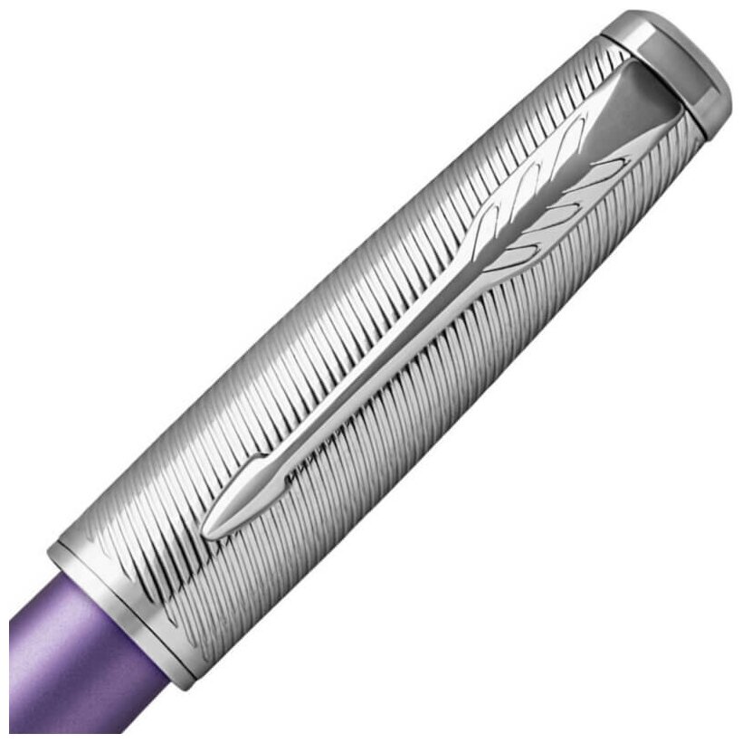 ручка перьевая Parker Urban Premium Violet CT, 0,5мм, синяя - фото №4