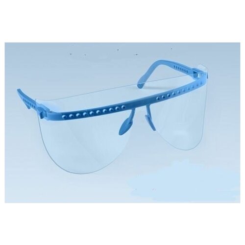 Кристидент/Очки защитные многоразовые со сменными щитками, голубые кристидент очки защитные многоразовые со сменными щитками белые