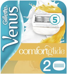 Фото Venus ComfortGlide with Olay Сменные лезвия cо встроенными полосками с гелем для бритья