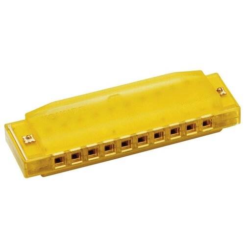 HOHNER Translucent Yellow (M1110Y) гармошка губная детская, прозрачная желтая губная гармошка hohner translucent green m1110g