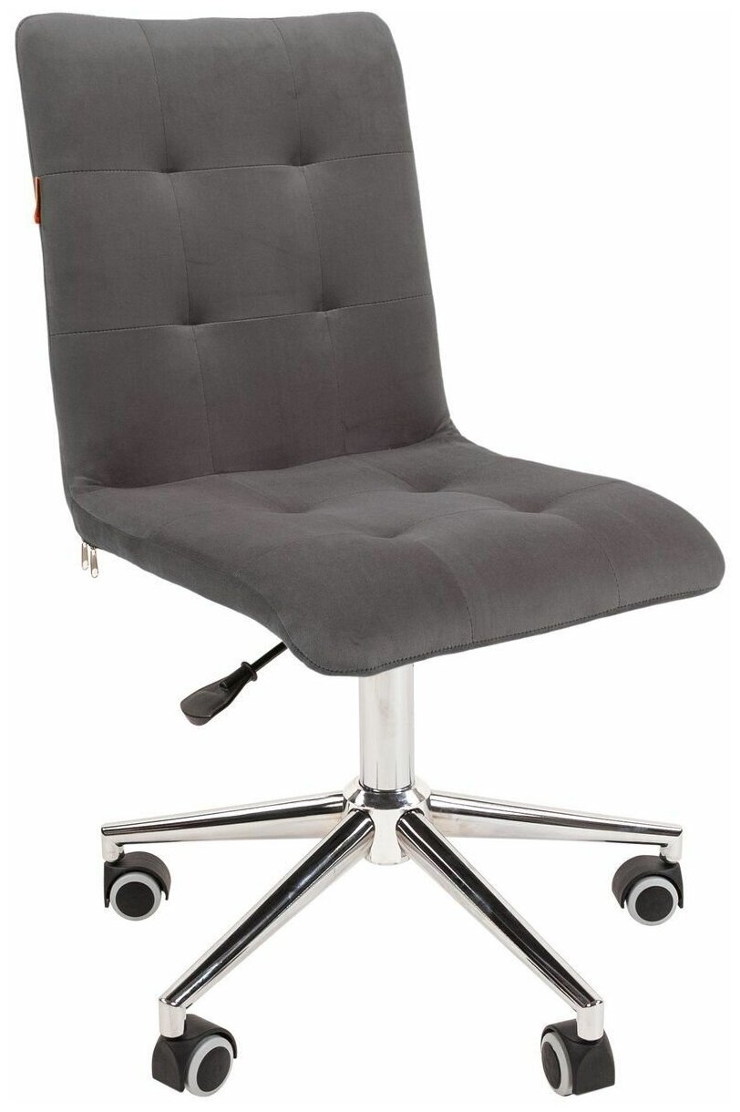 CHAIRMAN Офисное кресло Chairman 030 Россия ткань Т-55 серый, хром, без подлокотников