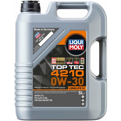 Моторное масло LIQUI MOLY Top Tec 4210 0W-30 НС-синтетическое 5 л