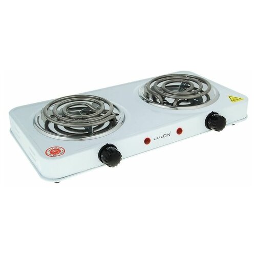 Плитка электрическая Luazon LHP-003 2 конфорки 2000 Вт нагреватель спираль белая 322800₽