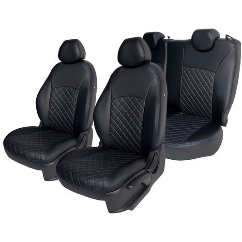 Чехлы на сиденья Lada Granta II с 2018 по 2022 год (задняя спинка раздельная - 60/40)