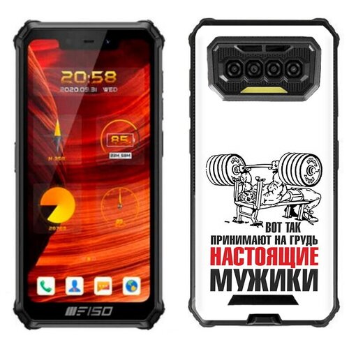 чехол mypads бодибилдинг для мужиков для oukitel f150 r2022 задняя панель накладка бампер Чехол задняя-панель-накладка-бампер MyPads бодибилдинг для мужиков для Oukitel F150 Bison 2021 противоударный