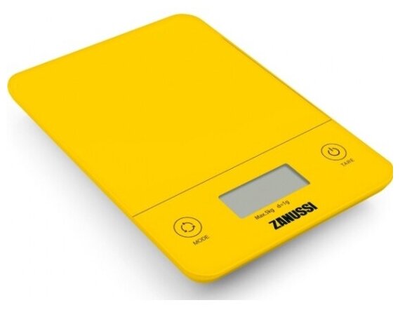 Весы кухонные ZANUSSI Brescia, цифровые, желтые - фотография № 3