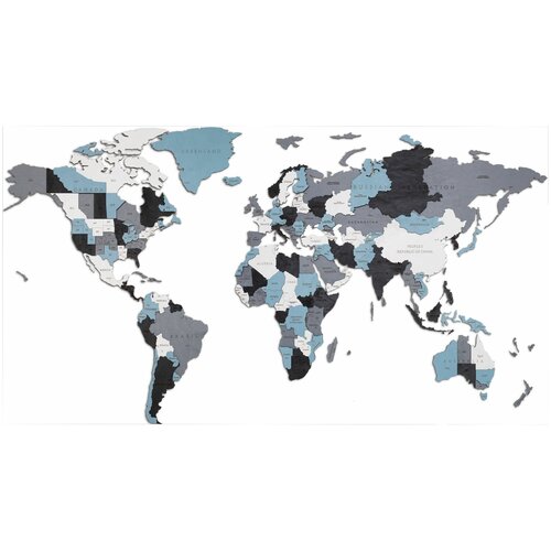 карта мира на стену карта мира деревянная карта мира карта мира из дерева карта мира на стену 120х65см рус EWA Деревянная Карта Мира настенная, объемная 3 уровня, размер S (100x55 см), цвет дымчатый
