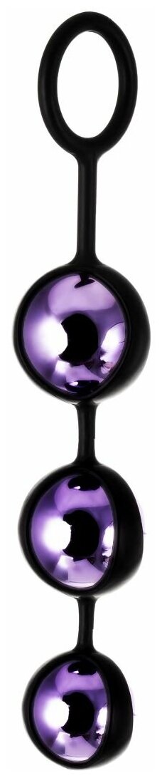 Фиолетово-черные тройные вагинальные шарики TOYFA A-toys