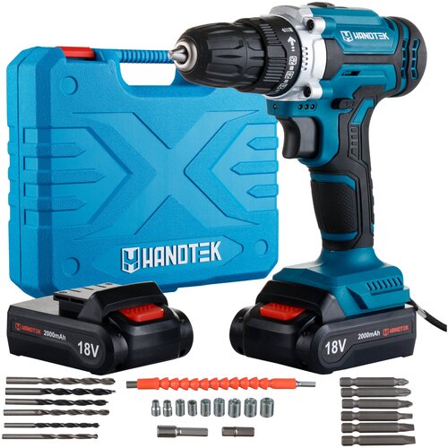 Дрель шуруповерт аккумуляторная Handtek CD1865L2 65 Нм 18 В 2 Ач зу кейс набор оснастки 395200₽