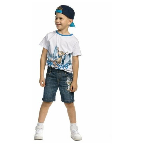 фото Шорты д/мал pelican bgh3163/синий(41), разм.116 , рост 110-116