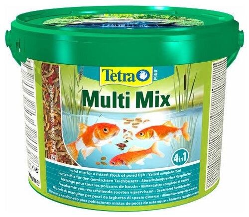 Tetra Pond MultiMix корм для пруд.рыб (гранулы, хлопья, таблетки, гаммарус), 1 л - фотография № 6