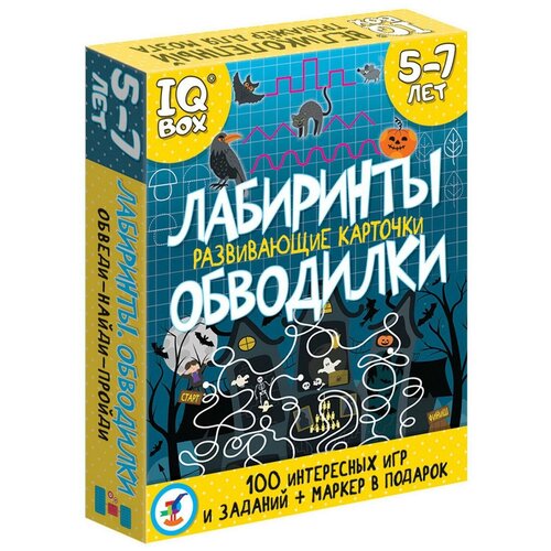 IQ Box. Развивающие карточки. Лабиринты. Обводилки в кор. 11*14*2,5см 5+