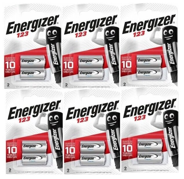 Батарейка Energizer CR123, 12 шт.