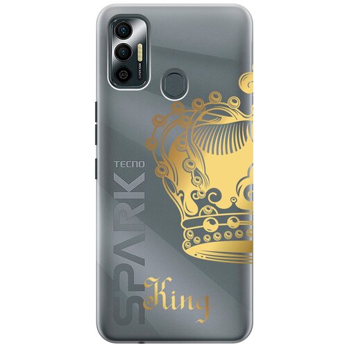 Силиконовый чехол с принтом True King для Tecno Spark 7 / Техно Спарк 7 силиконовый чехол с принтом bags для tecno spark 7 техно спарк 7