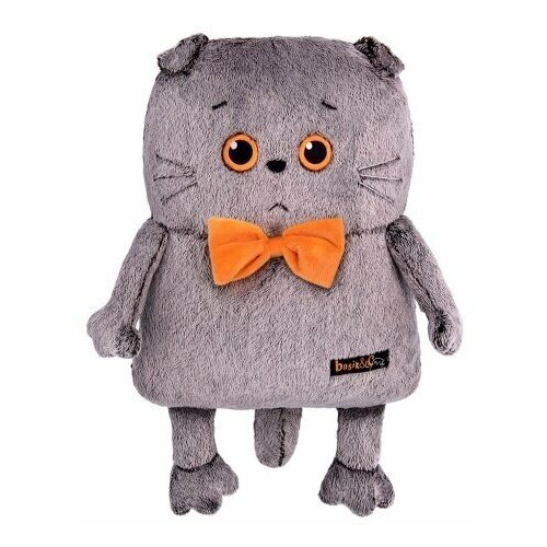 Мягкая игрушка подушка - кот Басик в маске для сна / Подарок для детей и взрослых / BUDI BASA
