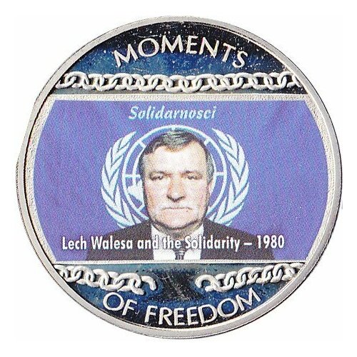 (2004) Монета Либерия 2004 год 10 долларов Лех Валенса Медь-Никель UNC 2001 монета либерия 2001 год 10 долларов махатма ганди медь никель unc