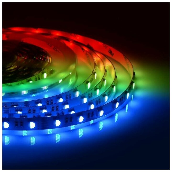Cветодиодная лента Apeyron Electrics 5 м, IP20, SMD5050, 60 LED/м, 14.4 Вт/м, 24 В, RGB - фотография № 1