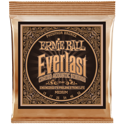 ERNIE BALL 2544 Everlast Coated Phosphor Bronze Medium 13-56 Струны для акустической гитары струны для акустической гитары ernie ball 13 56 2544 medium coated everlast phosphor bronze