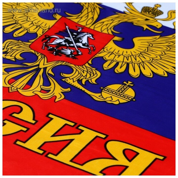 Флаг России с гербом, 60 х 90 см, полиэфирный шёлк — купить в интернет ...