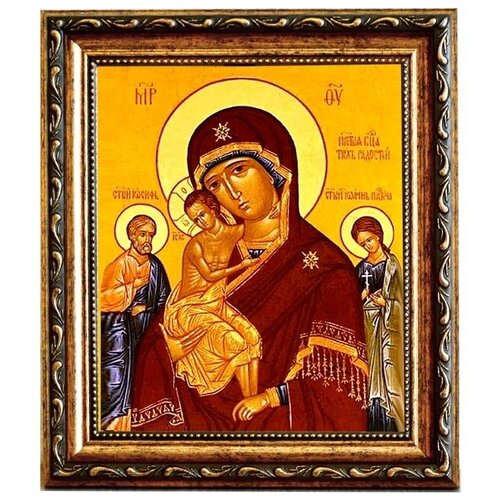 Икона Божьей Матери Трех Радостей на холсте. икона божьей матери трех радостей на холсте