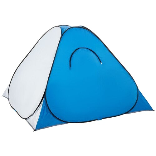 Палатка самораскрывающаяся, дно на молнии, 2 × 2 м, цвет бело-голубой