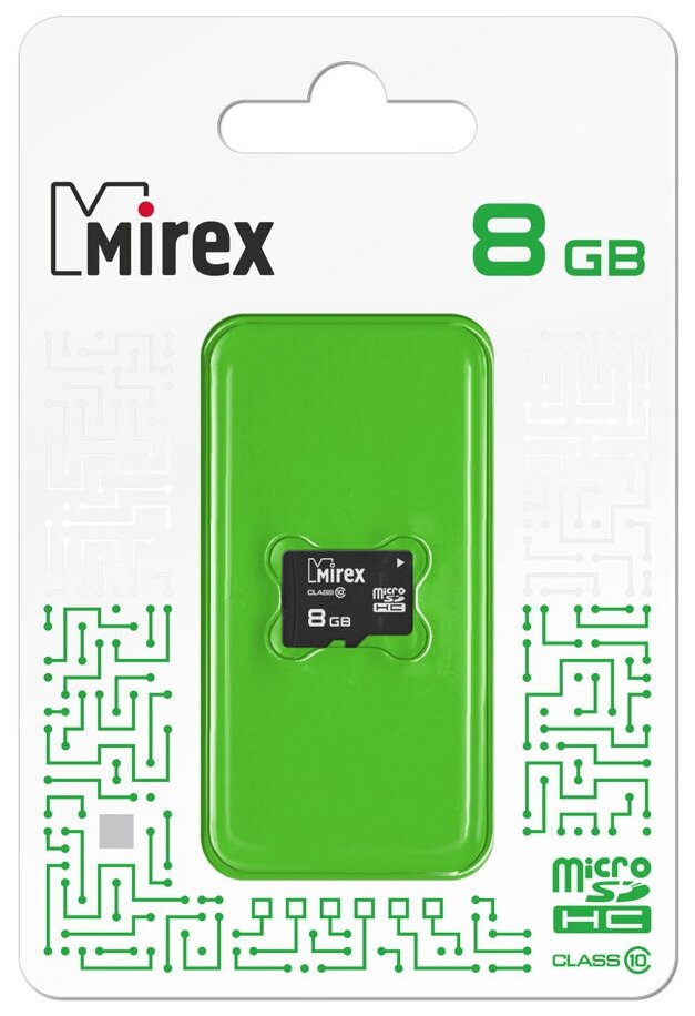 Карта памяти microSDHC Mirex 8 Гб класс 10