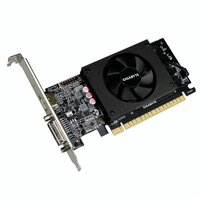 Видеокарта GigaByte GeForce GT 710 954Mhz PCI-E 2.0 2048Mb 5010Mhz 64 bit DVI HDMI HDCP Low Profile GV-N710D5-2GL