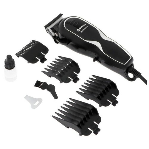 Машинка для стрижки Sakura SA-5113BK Professiоnal 10 Вт 1-12 мм 4 насадки 220 В чёрная 256200₽