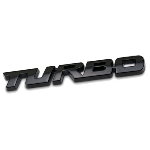 Надпись (наклейка, табличка, шильдик, эмблема) TURBO, 130х20 мм, цвет черный