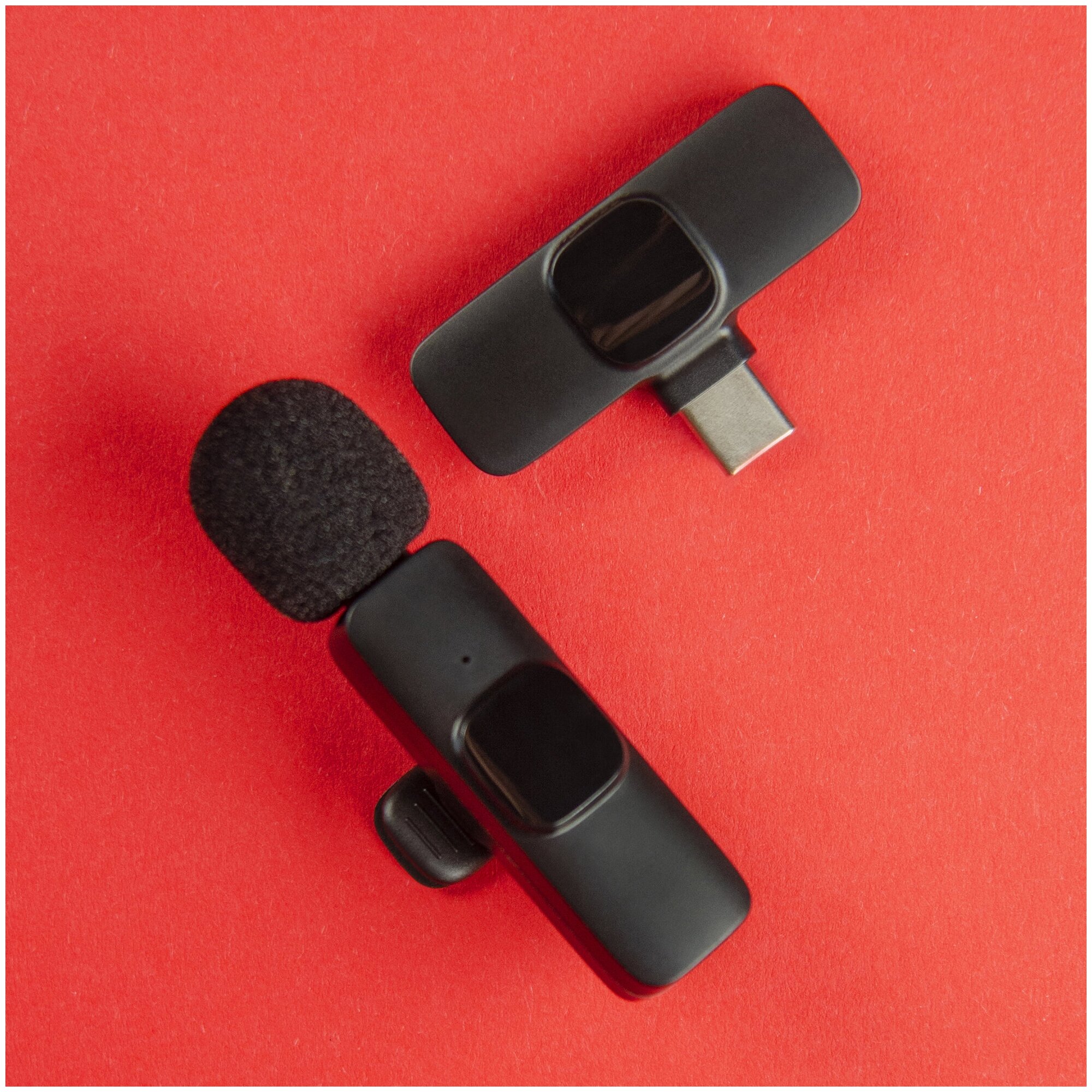 Микрофон петличный беспроводной для android WALKER WRM-51 пелтичка для телефона для записи видео блога стрима звука с разъемом type-c черный