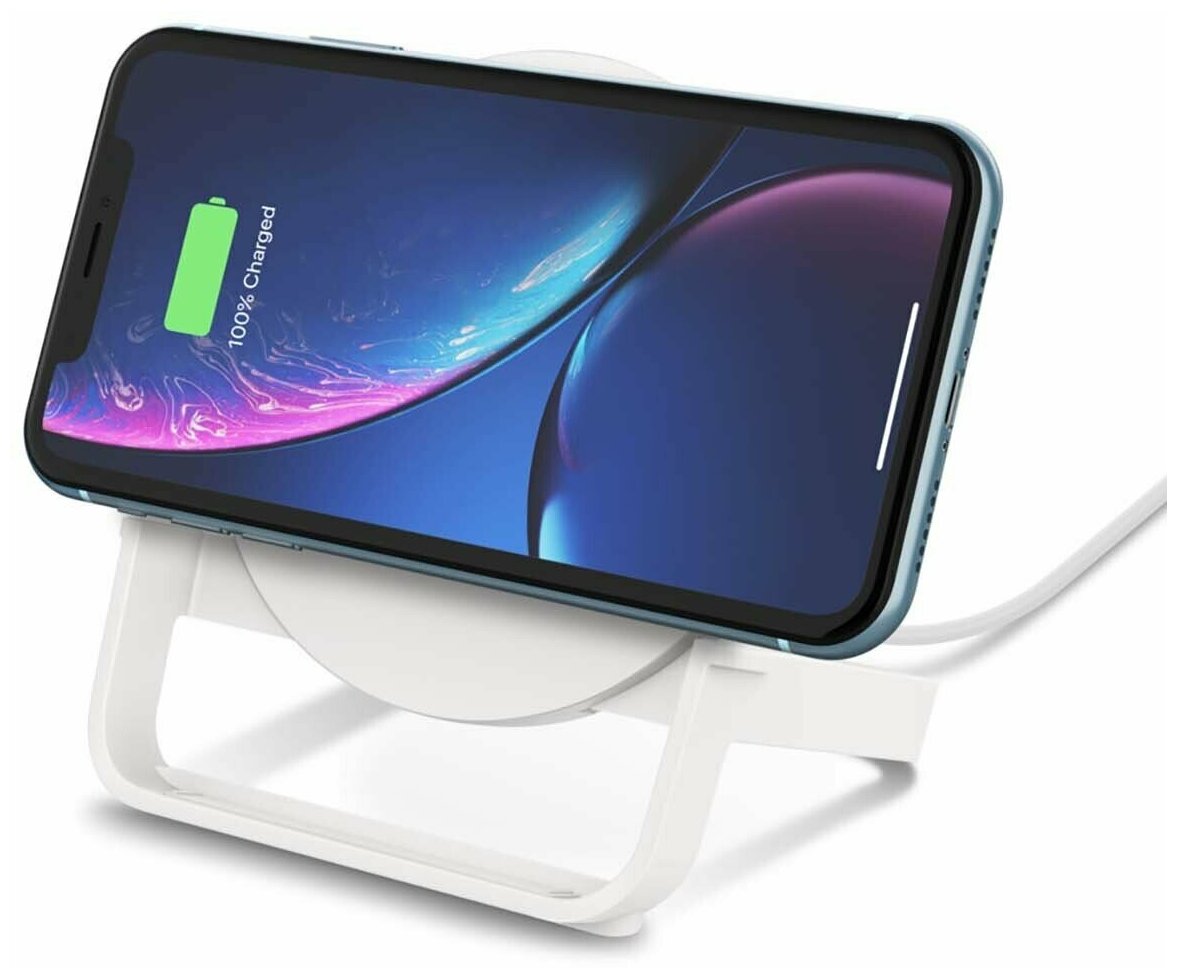 Беспроводное зарядное устройство Belkin Boost Wireless Charging Stand 10W с адаптером