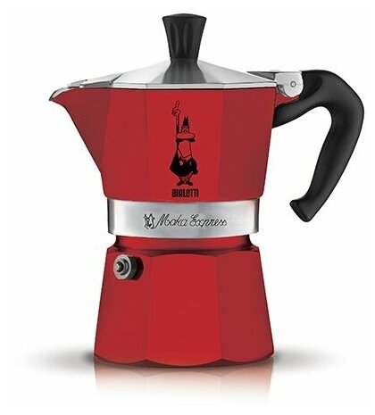 Гейзерная кофеварка Bialetti Moka Express Rossa 3 порции (150мл) цвет красный