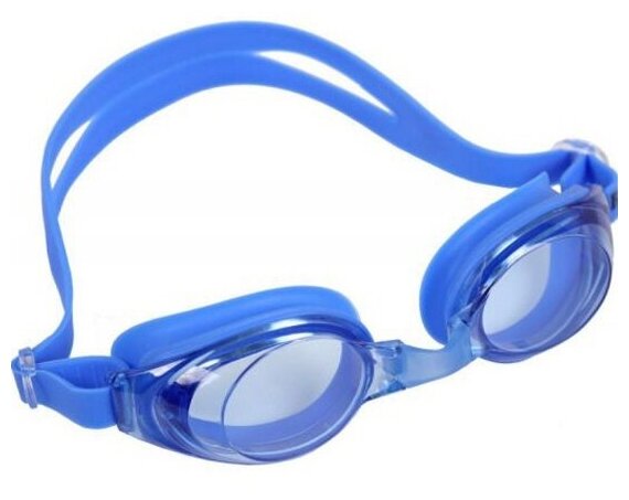 Очки для плавания Bradex , серия "Регуляр", синие, цвет линзы - синий