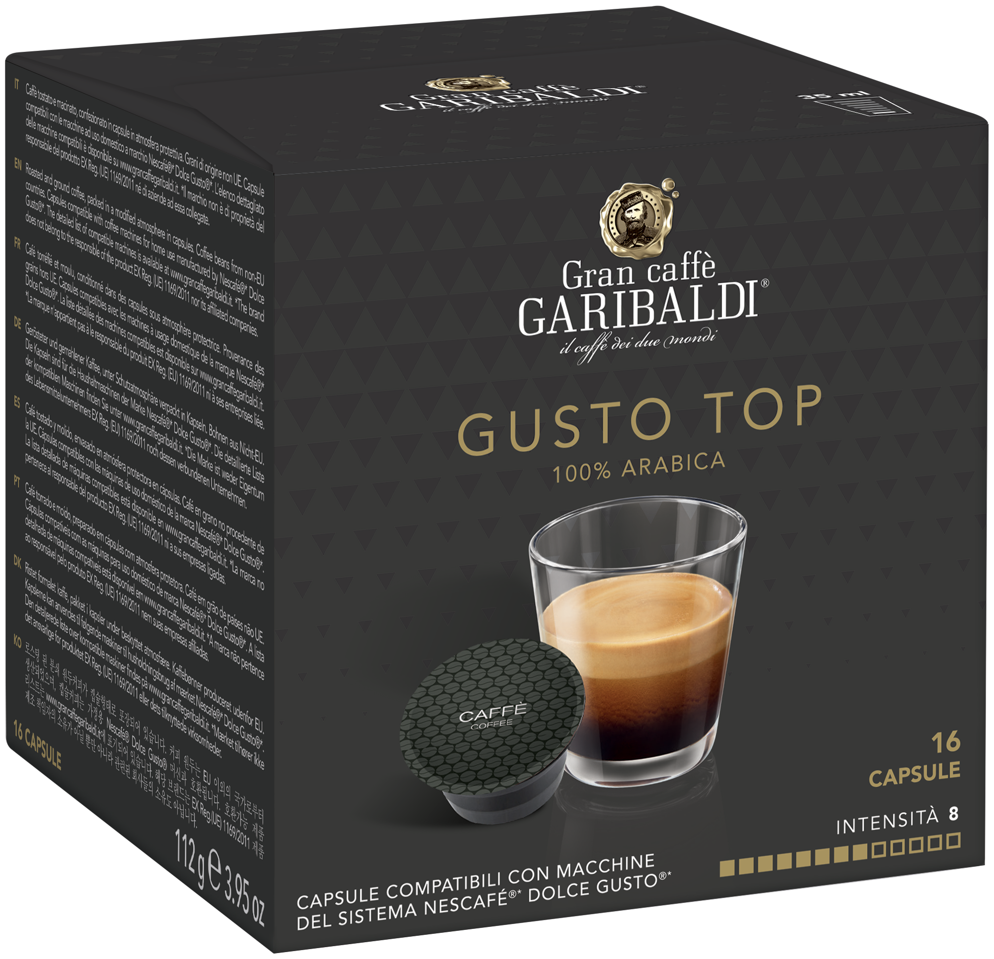 Кофе в капсулах молотый GARIBALDI Gusto Top, для системы DOLCE GUSTO, 16 шт - фотография № 2