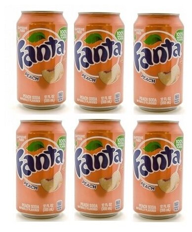 Fanta Peach со вкусом персика 6 шт - фотография № 3