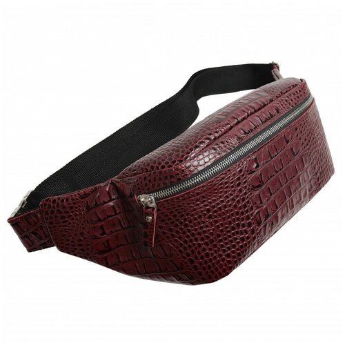 Поясная сумка LORA. Сумка на пояс универсальная. Бордовая