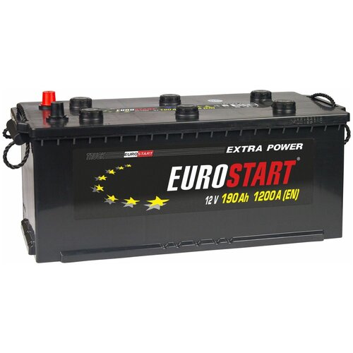 Аккумулятор автомобильный EUROSTART Extra Power (борт) 190 Ah 1150 A прямая полярность 513x223x223