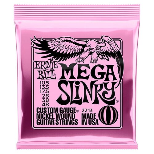 Струны для электрогитары 10.5-48 ERNIE BALL 2213 Nickel Wound Slinky Mega струны для электрогитары ernie ball 2720