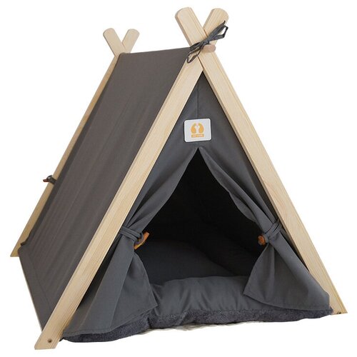 Домик палатка ВигВам с мягкой подушкой лежаком для кошек и собак мелких и средних пород